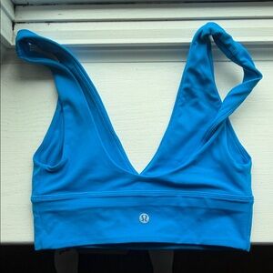 lululemon athletica Bright Blue V-Neck Athletic Sports Bra